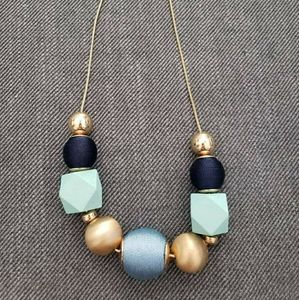 Blue and gold necklace